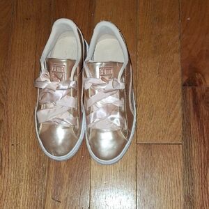 Puma Kids Shiny Gold Sneakers